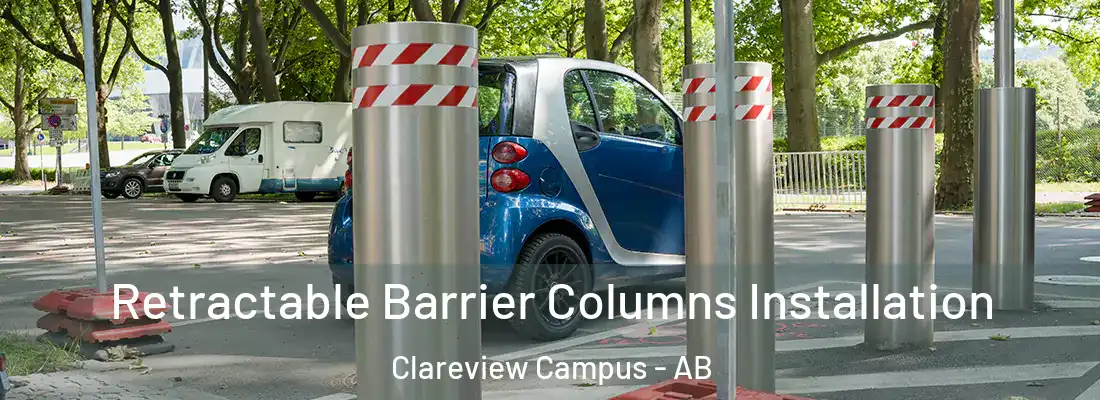  Retractable Barrier Columns Installation Clareview Campus - AB