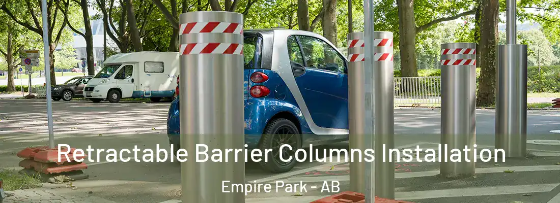  Retractable Barrier Columns Installation Empire Park - AB